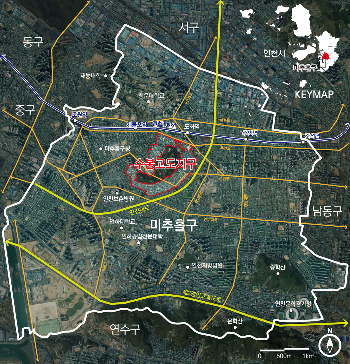수봉 고도지구 [위치도=인천세 제공]