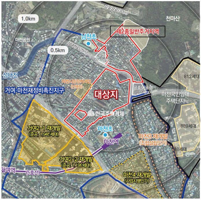 마천1구역 재개발 위치도 [사진=조합 제공]