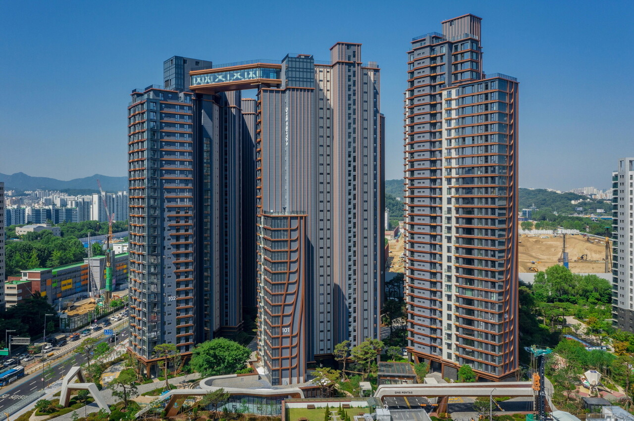 래미안 원펜타스 외관 [사진=삼성물산 제공]