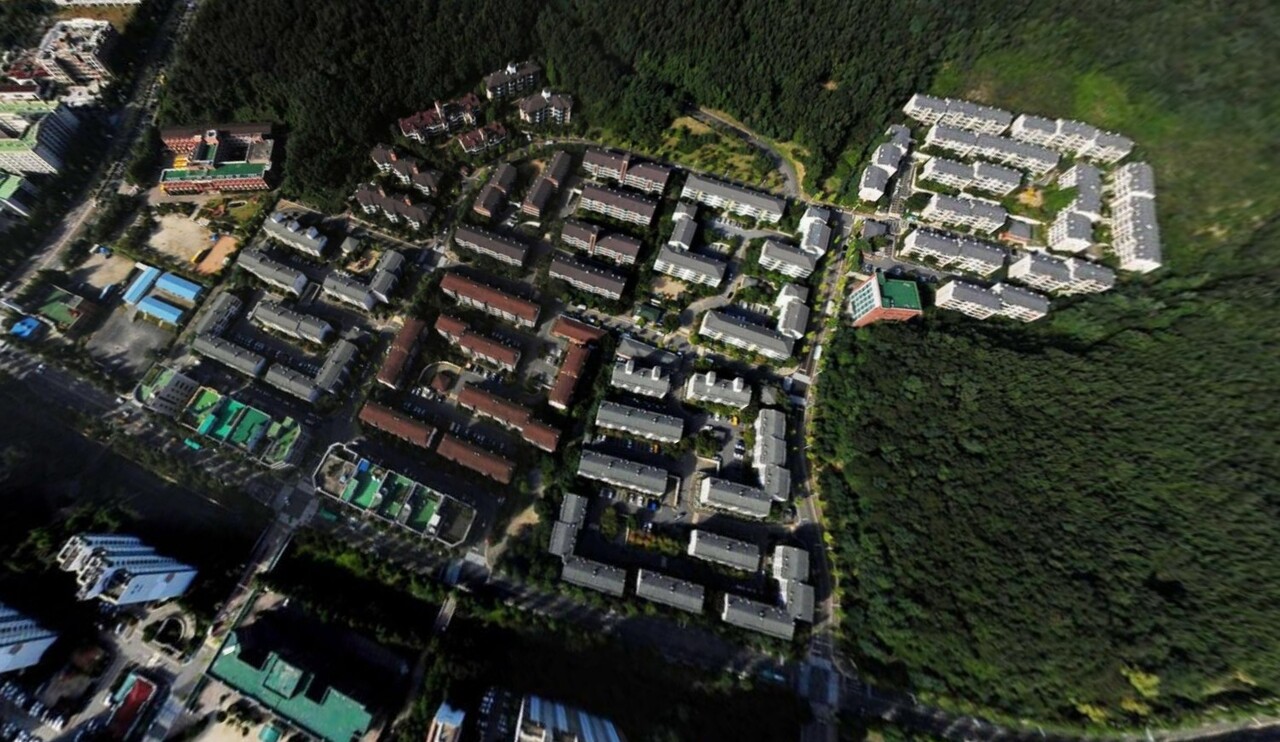 경기 성남시 분당신도시 목련마을 일대 [사진=네이버 항공뷰]