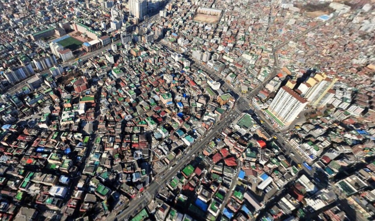 서울 역세권 도시정비형 재개발 일대 [사진=네이버 항공뷰]