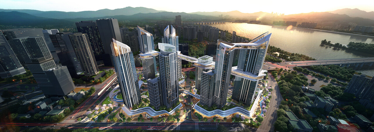 [정비창전면1구역 조감도=HDC현대산업개발 제공]