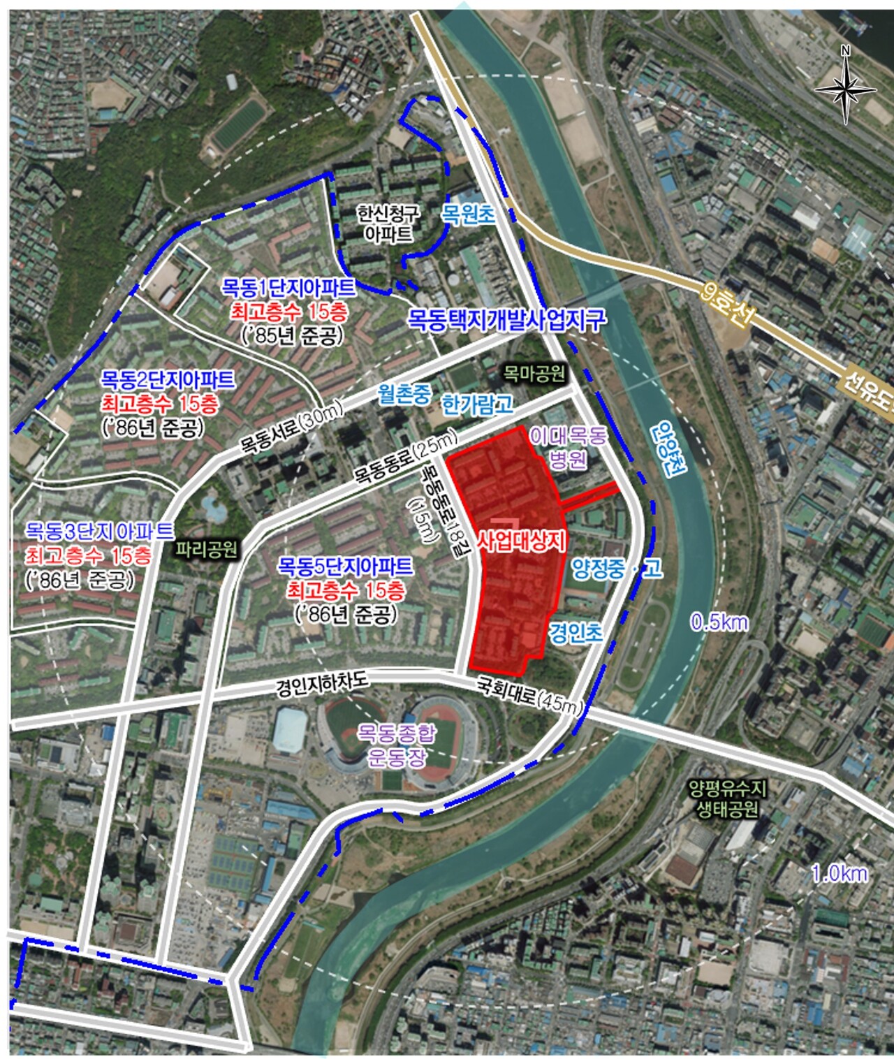 서울 양천구 목동6단지 재건축 위치도 [사진=한국주택경제신문DB}