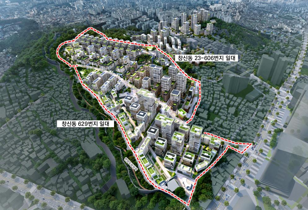 서울 종로구 창신동 23-606번지 및 창신동 629번지 일대 [조감도=서울시 제공]