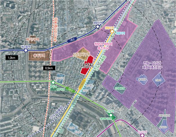 서울 동대문구 용두동 39-361번지 일대 [위치도=서울시 제공]