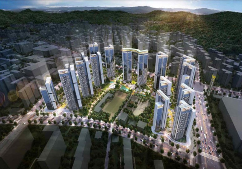 경기 안양시 평촌신도시 꿈마을 민백블럭 통합재건축 조감도 [사진=추진준비위원회 제공]