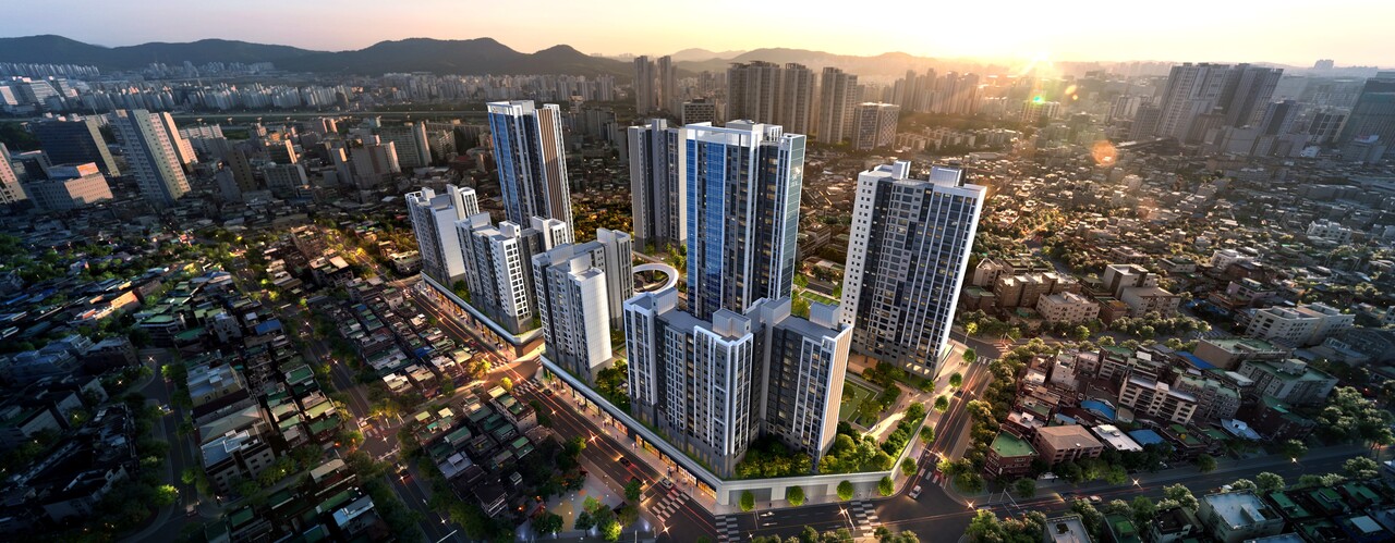 서울 금천구 시흥1동 모아타운 3·4구역 전체조감도 [사진=SK에코플랜트 제공]