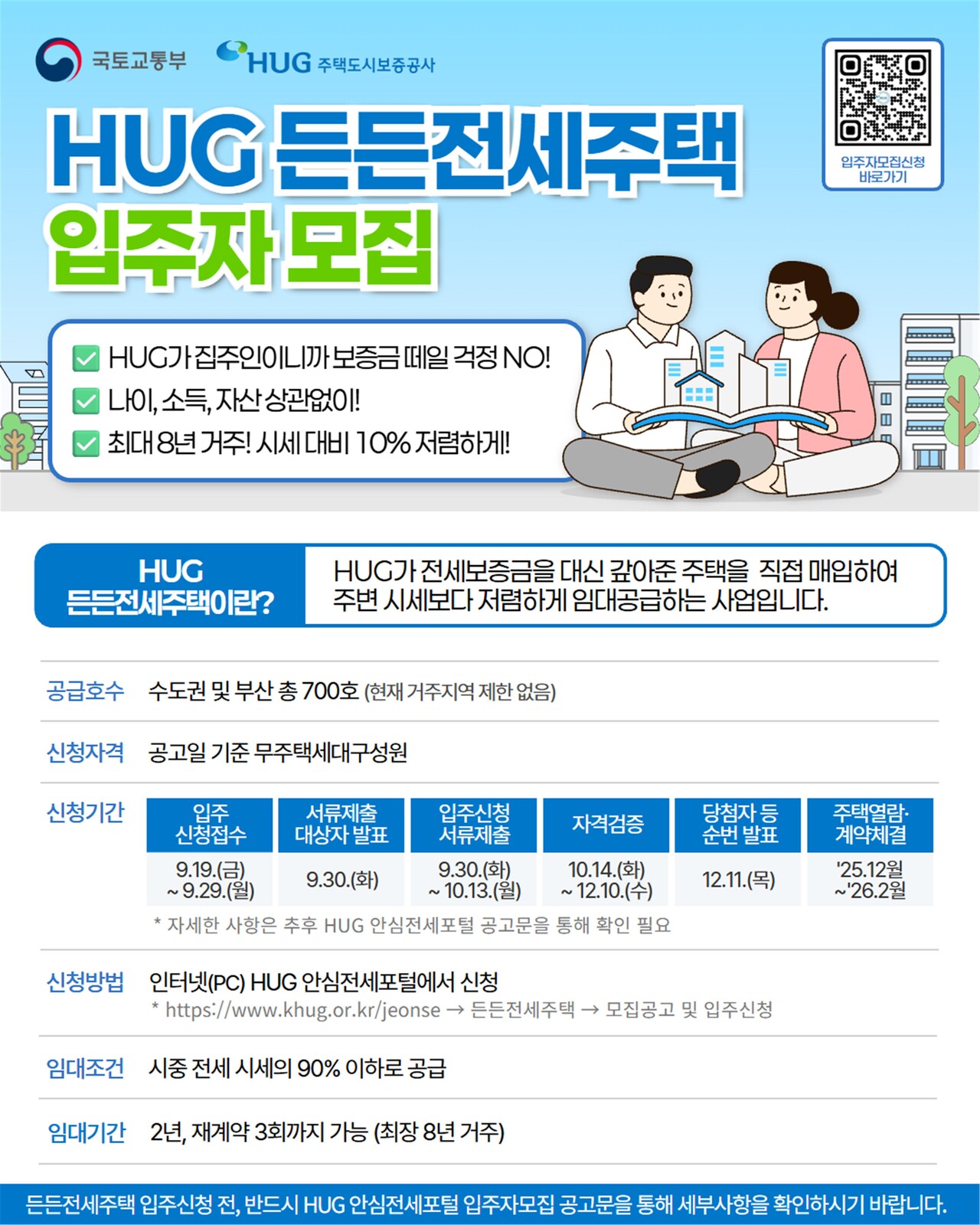 HUG 든든전세주택 안내 포스터 [자료=국토부 제공]