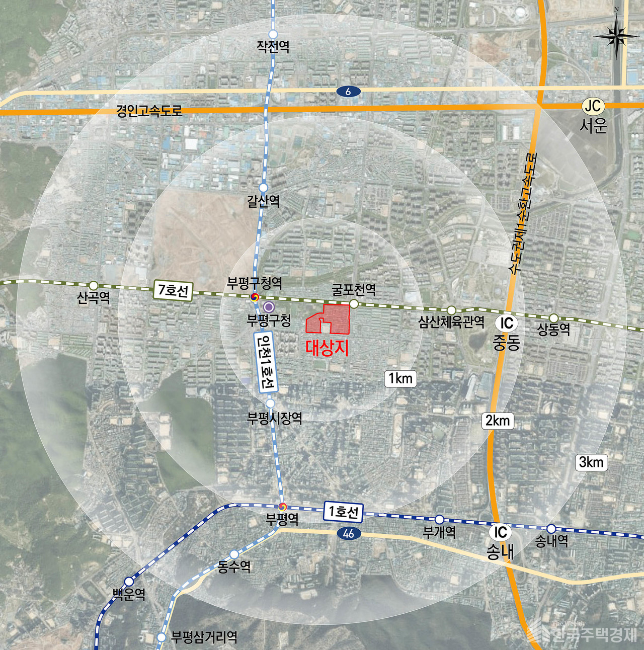 인천 부평구 굴포천역 남측 도심공공주택 복합사업 [위치도=인천도시공사 제공]