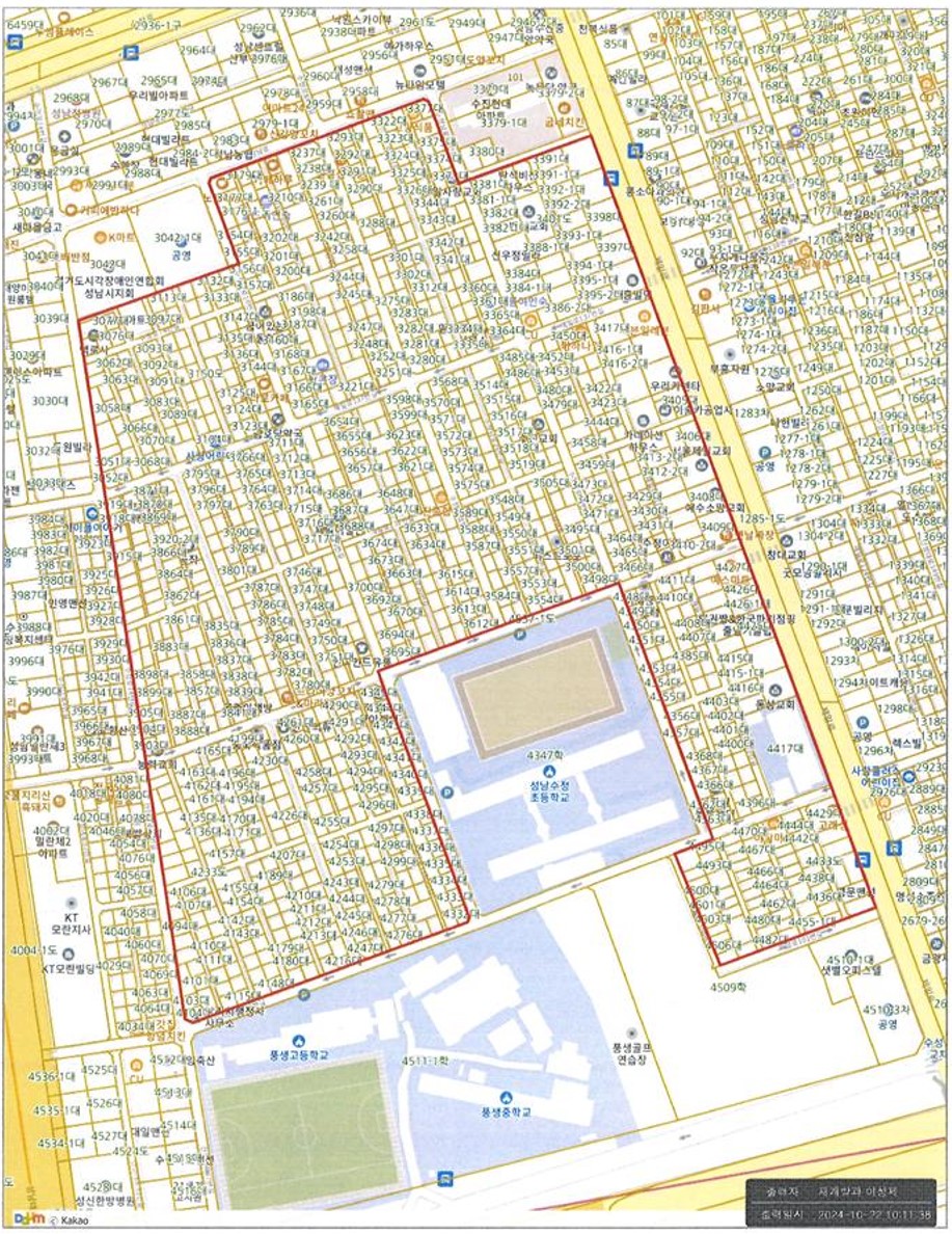 경기 성남시 수진2구역 [위치도=성남시 제공]
