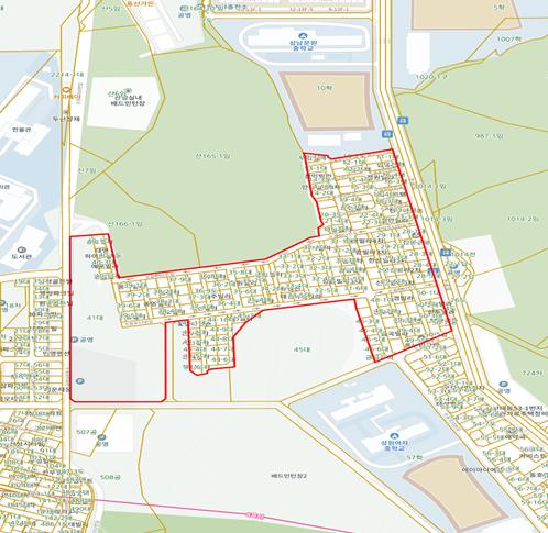 경기 성남시 단대구역 [위치도=성남시 제공]