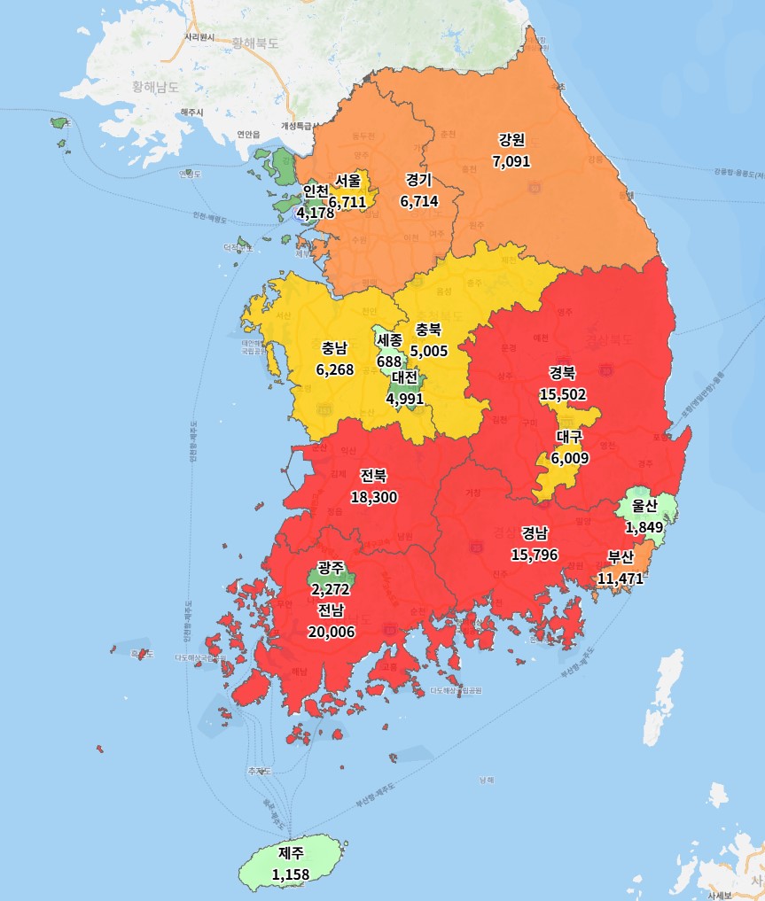 전국 빈집 현황 [자료=빈집애 홈페이지]