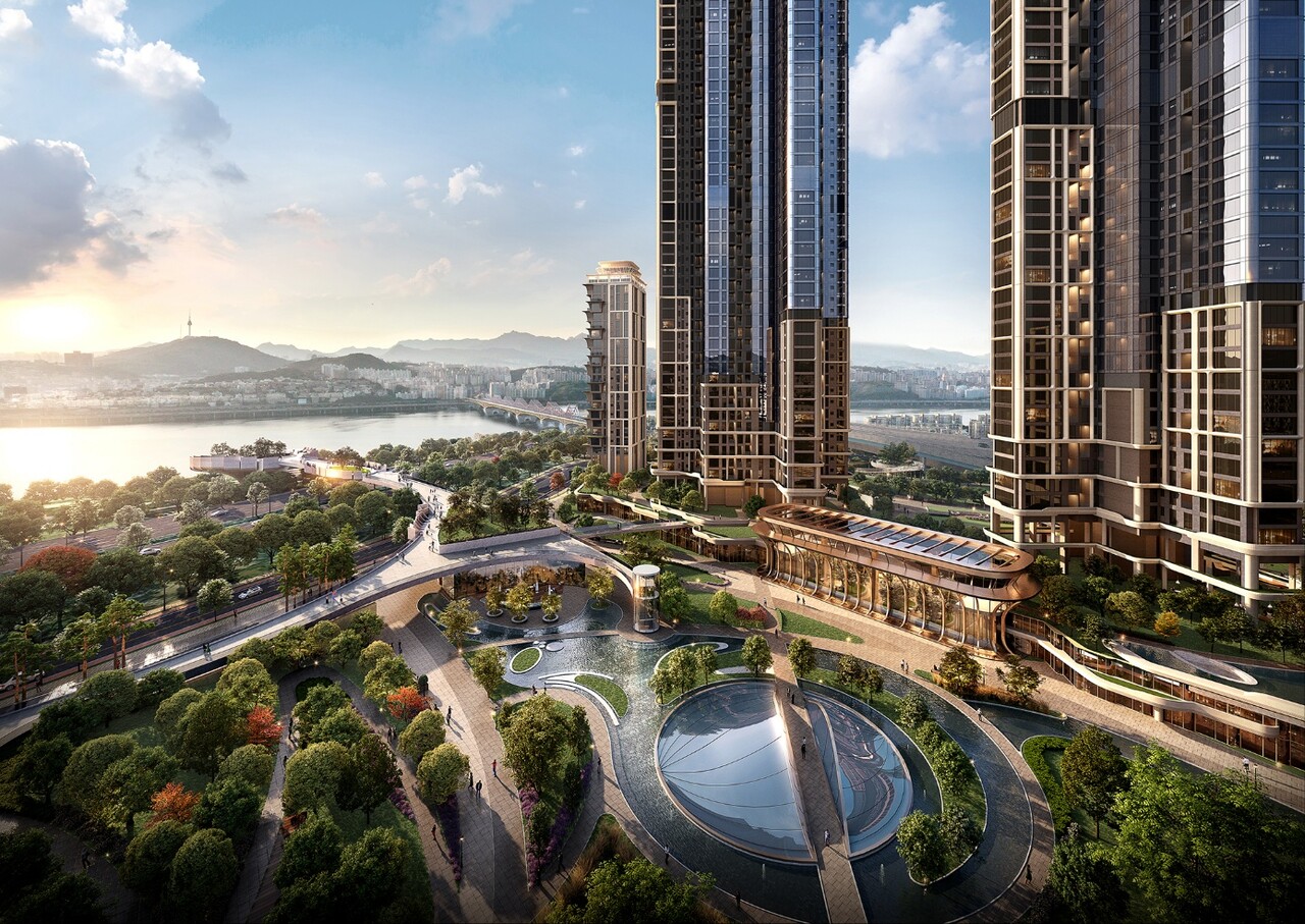 서울 강남구 압구정2구역 중앙광장 [사진=현대건설 제공]