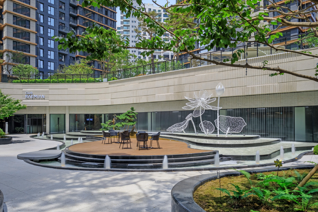 래미안 원펜타스 선큰정원 [사진=삼성물산]