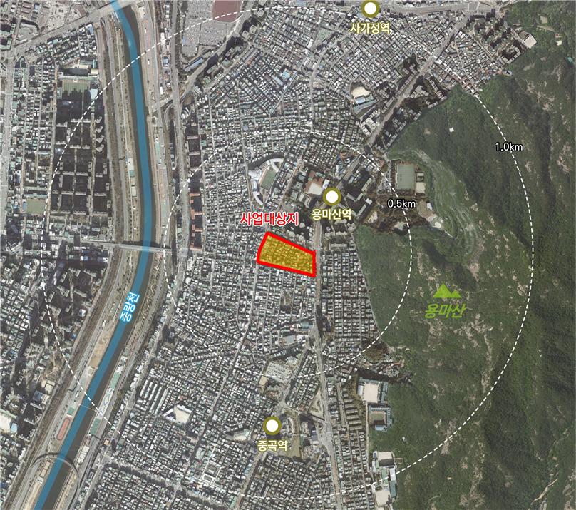 용마산역 인근 도심공공주택 복합사업 위치도 [자료=국토부]