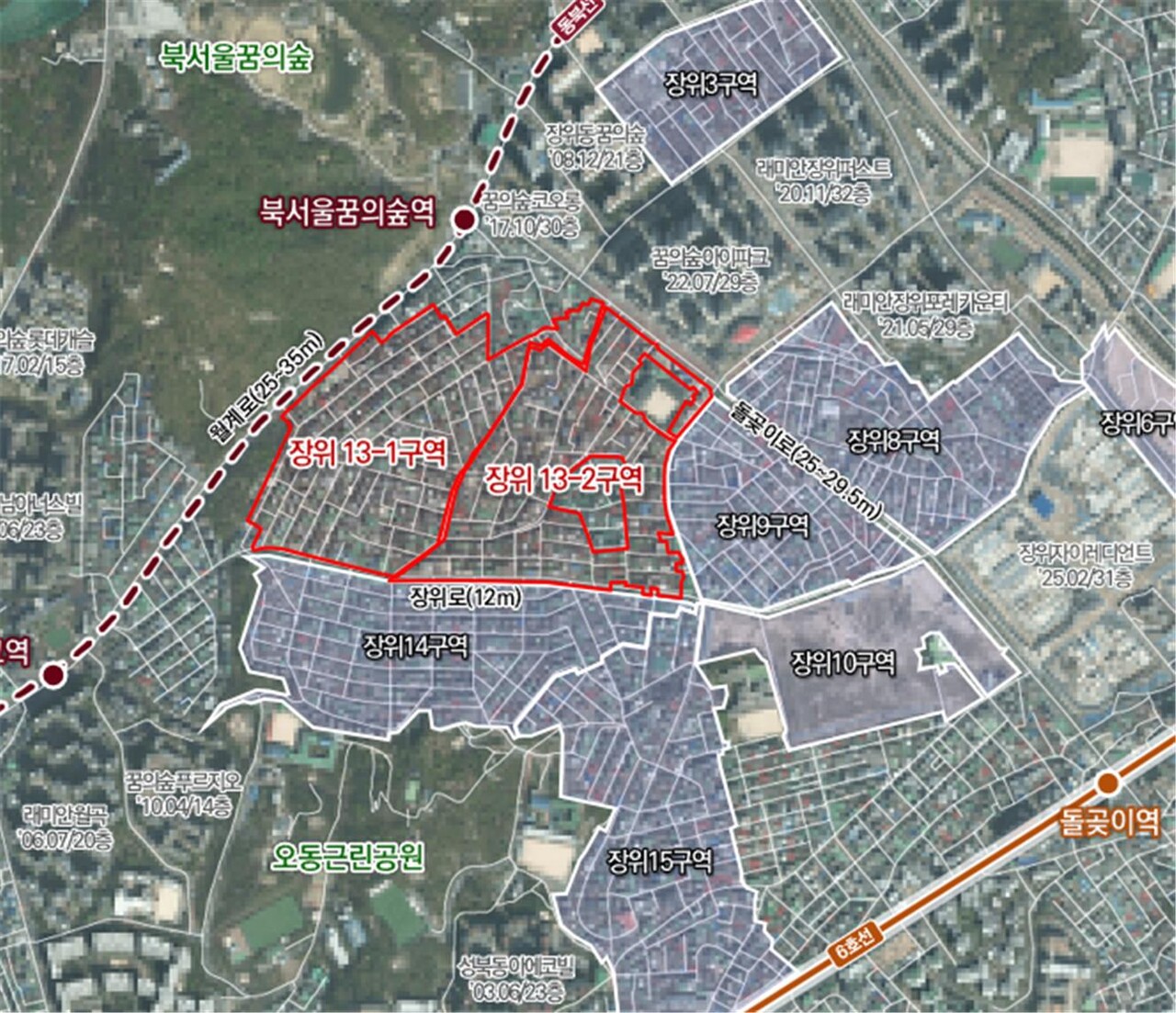 서울 성북구 장위13-1구역 및 장위13-2구역 [위치도=서울시 제공]