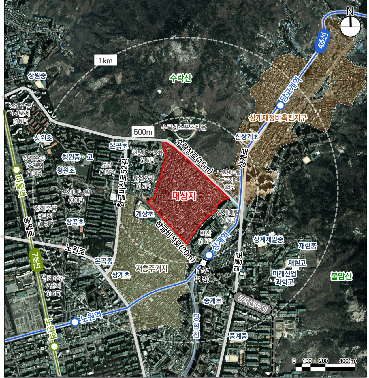 서울 노원구 상계5동 154-3번지 일대 주민설명회 [위치도=서울시 제공]