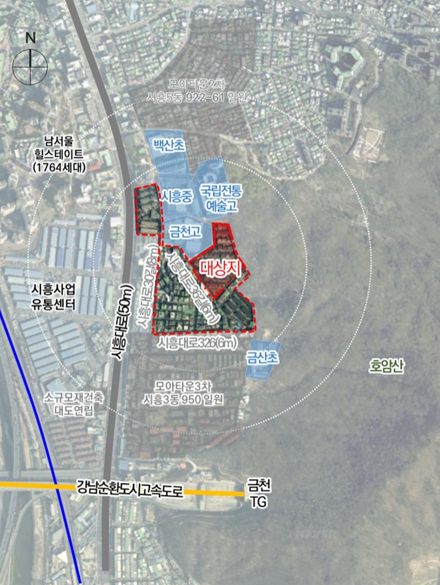 서울 금천구 시흥3동 1005번지 [위치도=서울시 제공]