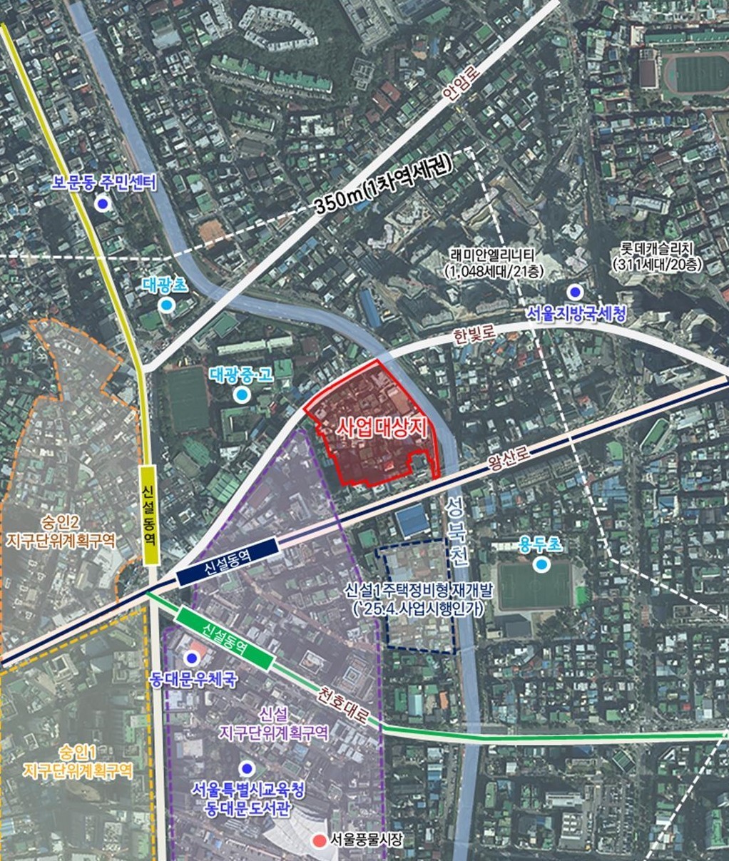 신설동역세권, 재개발 추정비례율 107.9%로 추산