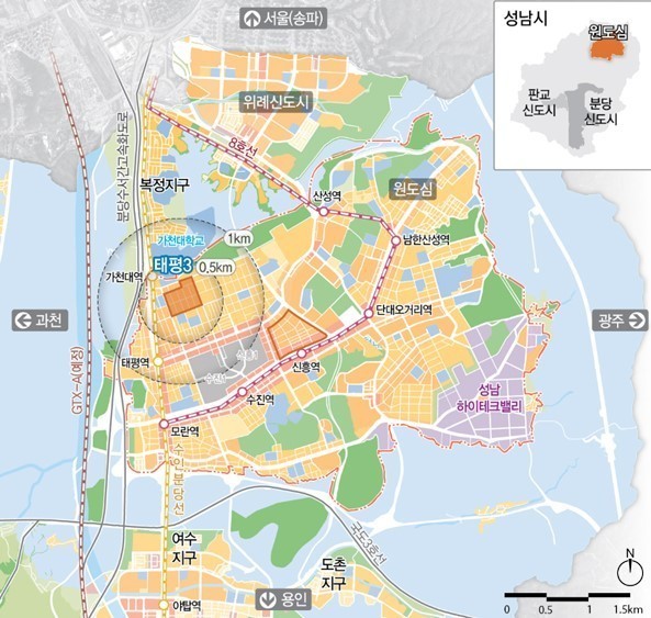 태평3구역, 공공재개발 공동시행 건설업자 현설 4곳