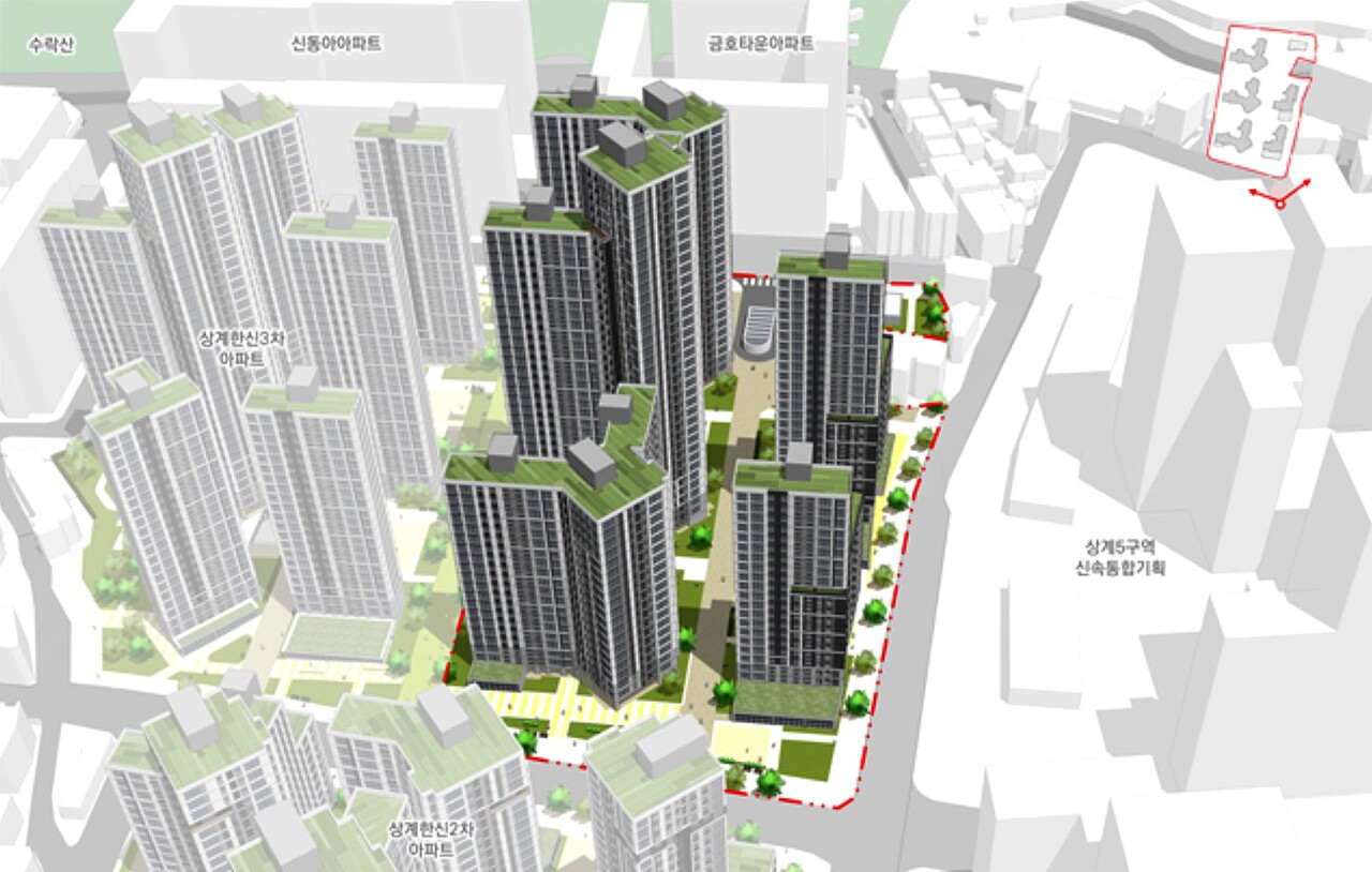 상계한신1·2차, 최고 35층 아파트 1,140세대로 재건축